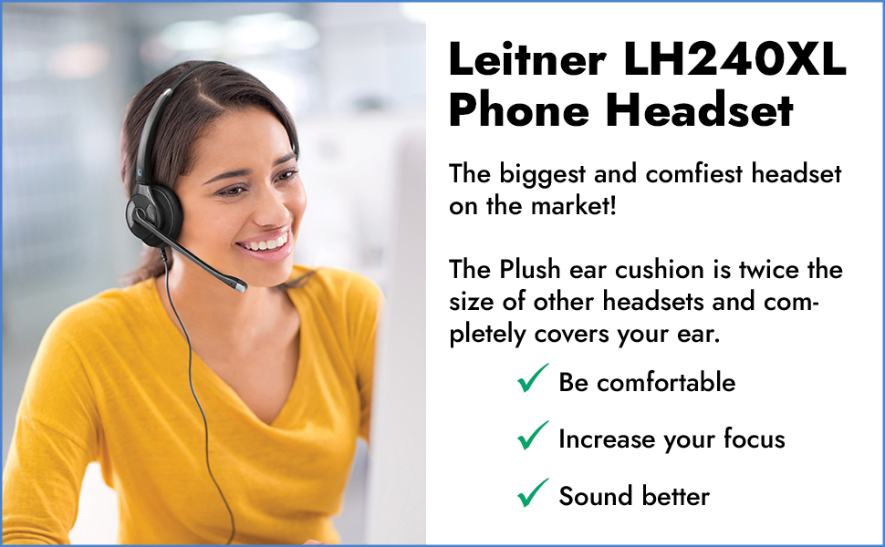 corded headsets, wired headsets, leitner, office headsets