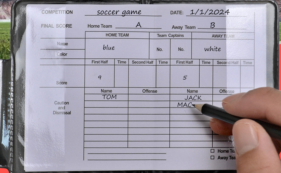 Amazon.com : SAWHOX Soccer Referee Score Sheets, 100PCS Score Sheets ...