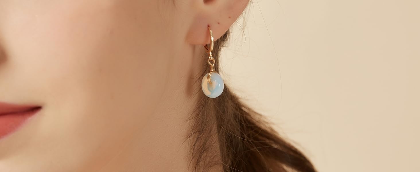 Moonstone earring