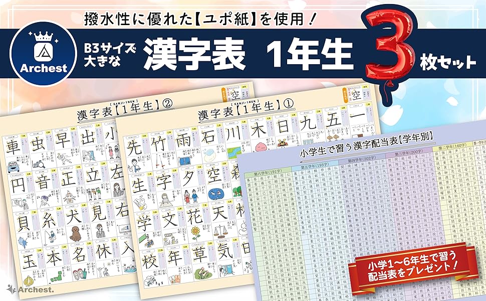Amazon | お風呂ポスター 漢字 小学1年生で学習する(80字)と学年