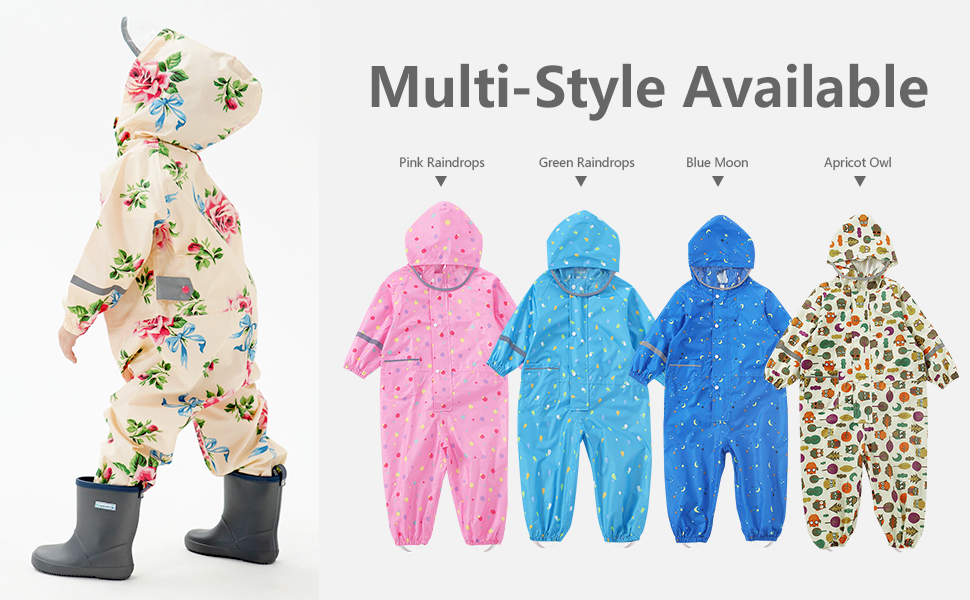 puddle suit kids waterproof suit all one waterproof toddler kids rain suit boys girls raincoat