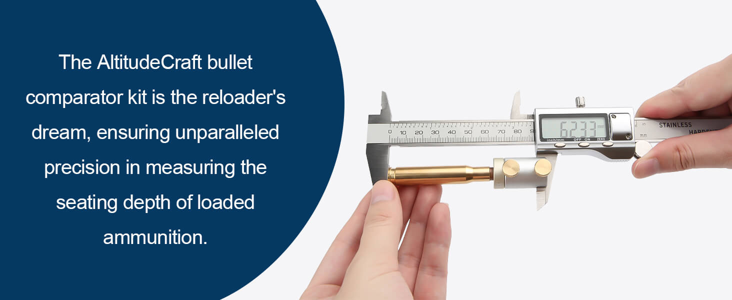 AltitudeCraft Bullet Comparator Kit with 14 Inserts, Universal Fit for