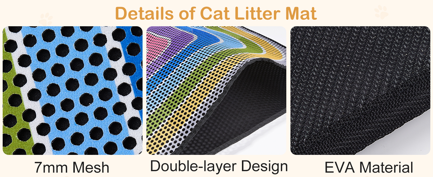 Bienbee Cat Litter Mat, 24"x15" Cat Litter Trapping Mat