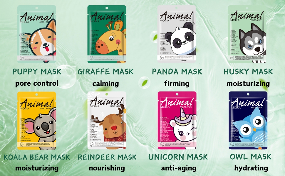 The face mask set includes