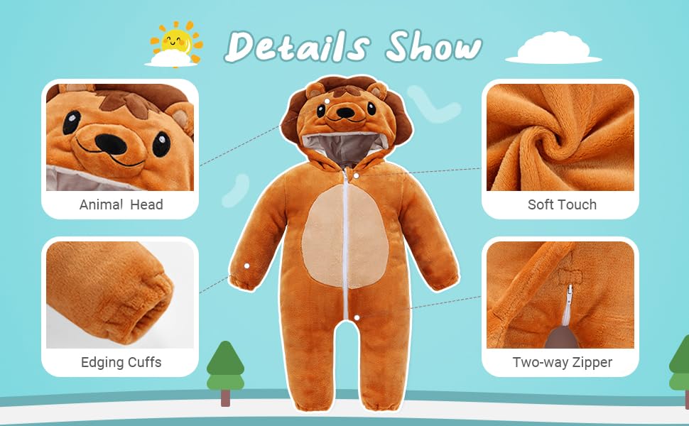 3D animal design snowsuit