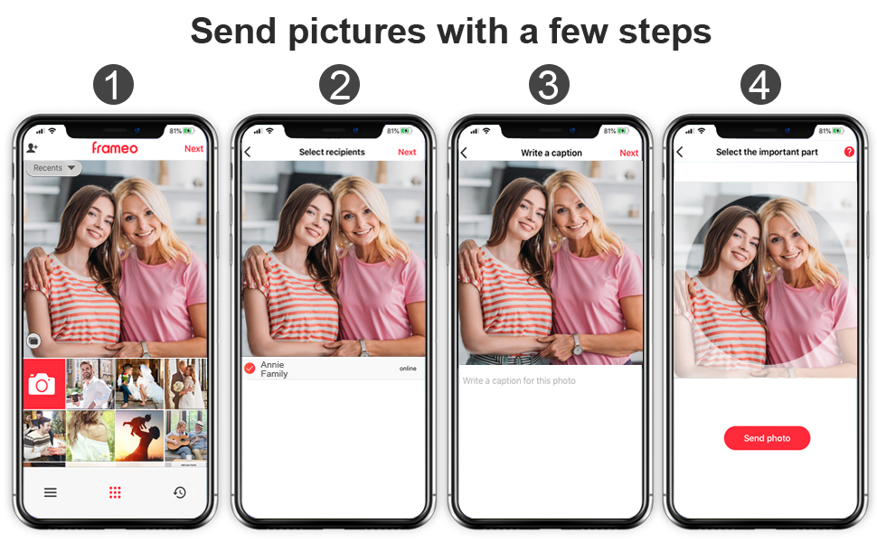 Frameo Digital Picture Frame WiFi 10.1 Inch 32GB Digital