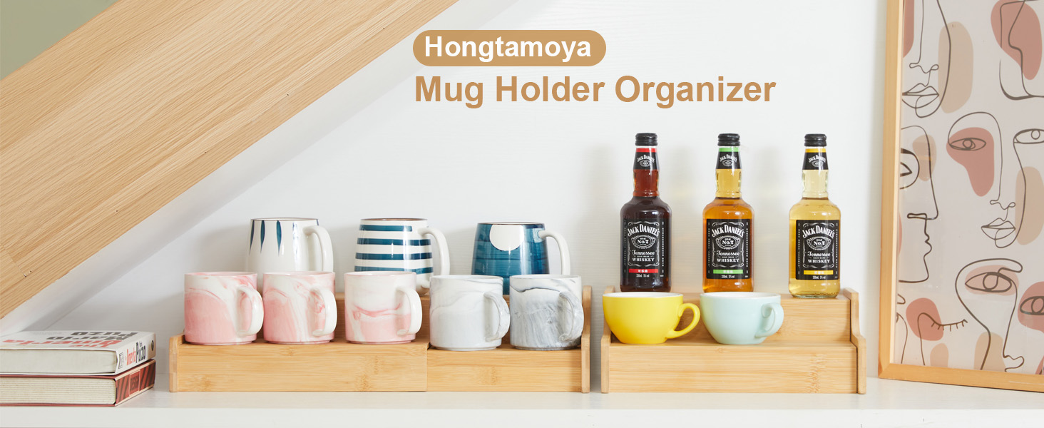 Coffee Mug Organizers and Storage, Kitchen Cabinet Shelf Organizer,Expandable shelf organizer