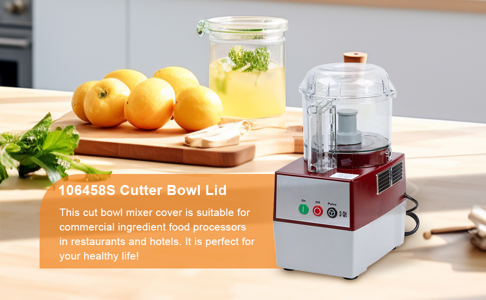 106458S Cutter Bowl Lid (Clear), for Robot Coupe Food