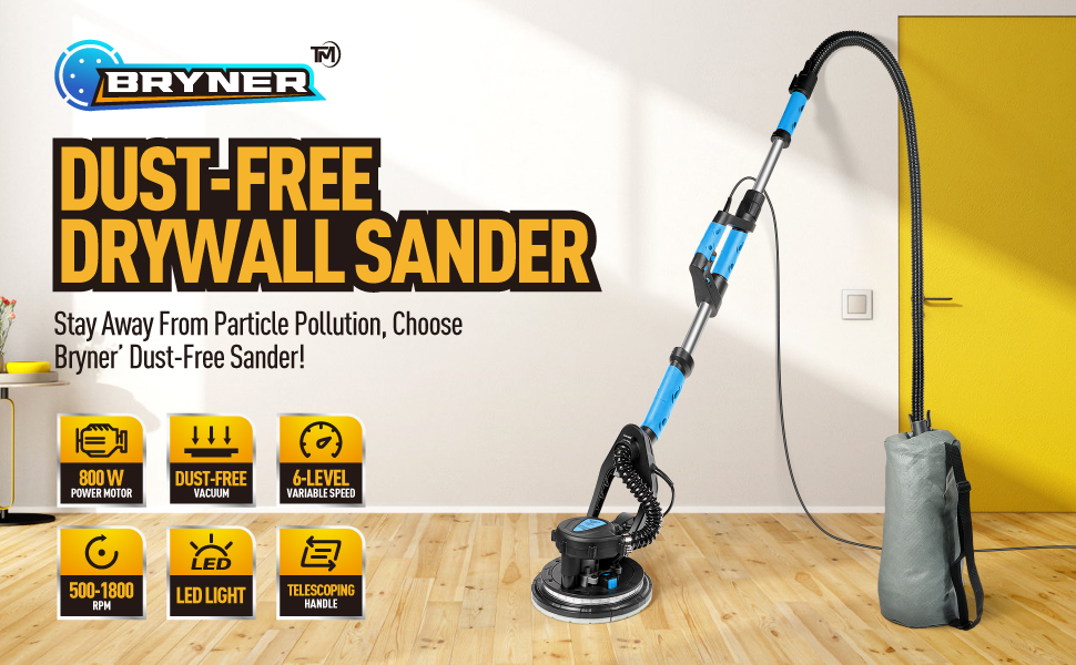 Drywall Sander, Electric Drywall Sander with Vacuum 95 Dust Removal