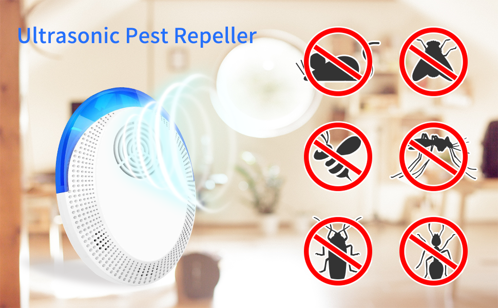 4 Pack Electronic mosquito Repellent Plug in, Indoor mute ultrasonic
