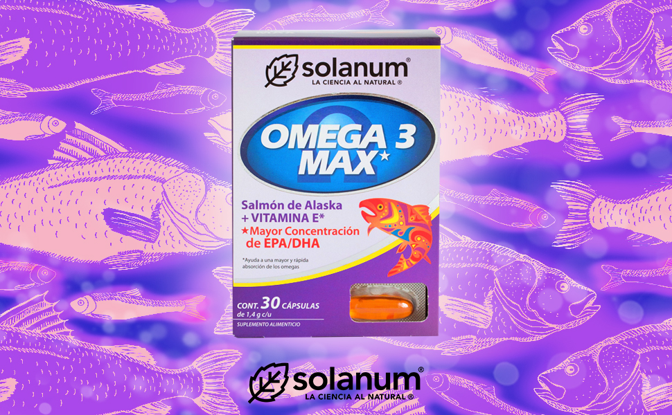 Omega 3 Max Salmón de Alaska Vitamina E 30 Cápsulas by Solanum Amazon