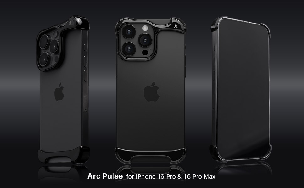 Arc Pulse チタニウム・オニキスブラック iPhone16pro Arc Pulse iPhone 16 Pro / 16 Pro Max 保護バンパー プレミアム