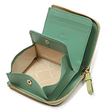 Amazon | [PELLE BORSA] 財布 ミニ財布 本革 L字ファスナー 抗菌