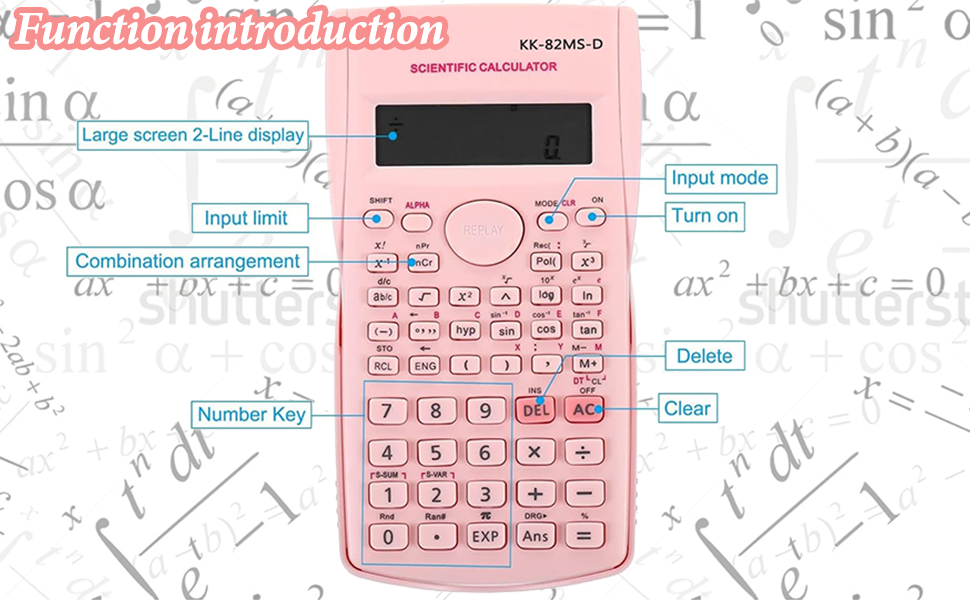KK-82MS-D Portable Scientific Calculator Engineering Scientific ...