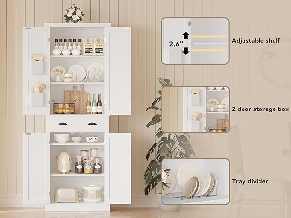 K⭐︎H⭐︎A Costway 72'' Free Standing Bathroom Tall Floor Storage