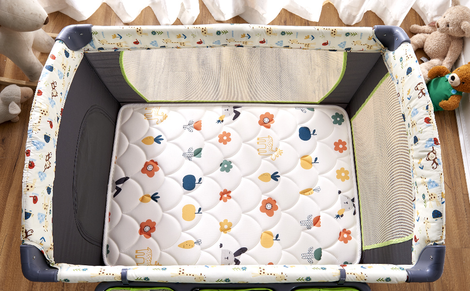 Premium Foam Dual Sided Pack and Play Mattress38" x 26"x 3",Noiseless