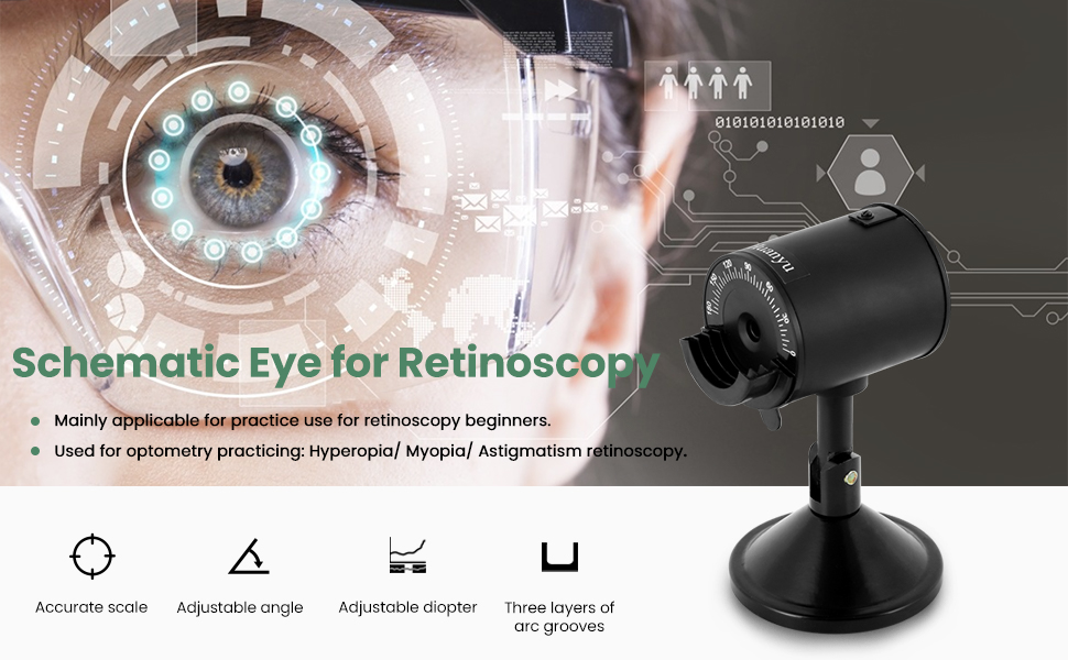 Huanyu Retinoscope Schematic Eye Model Eye for Retinoscopy Practice