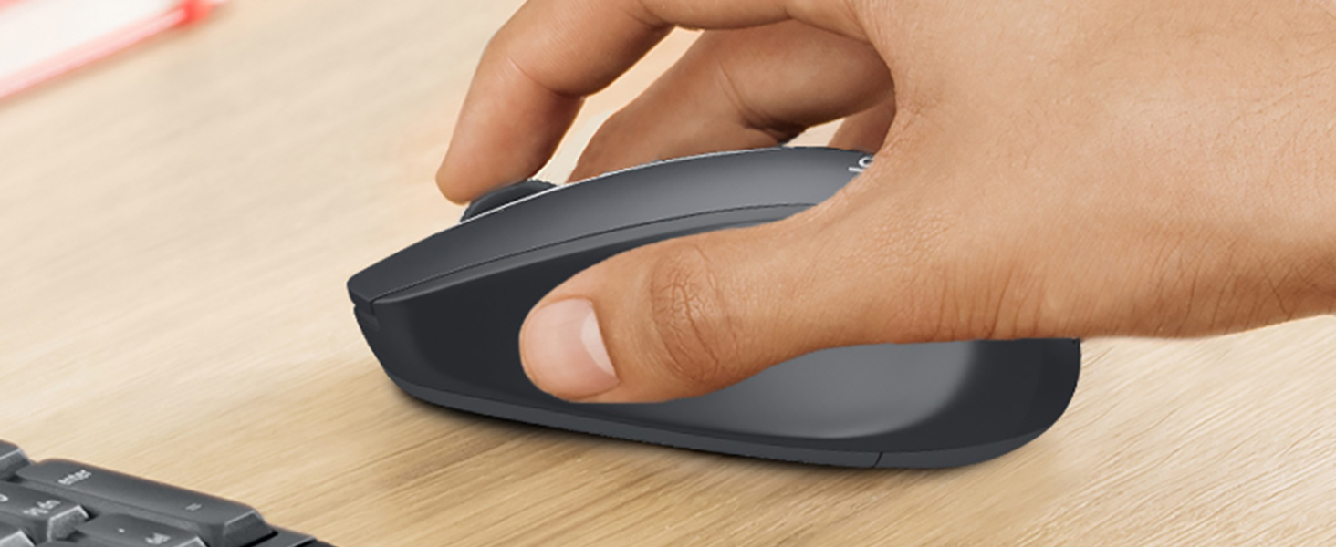 Logitech MK825 Wireless Combo FullSized Keyboard with Palm Rest and