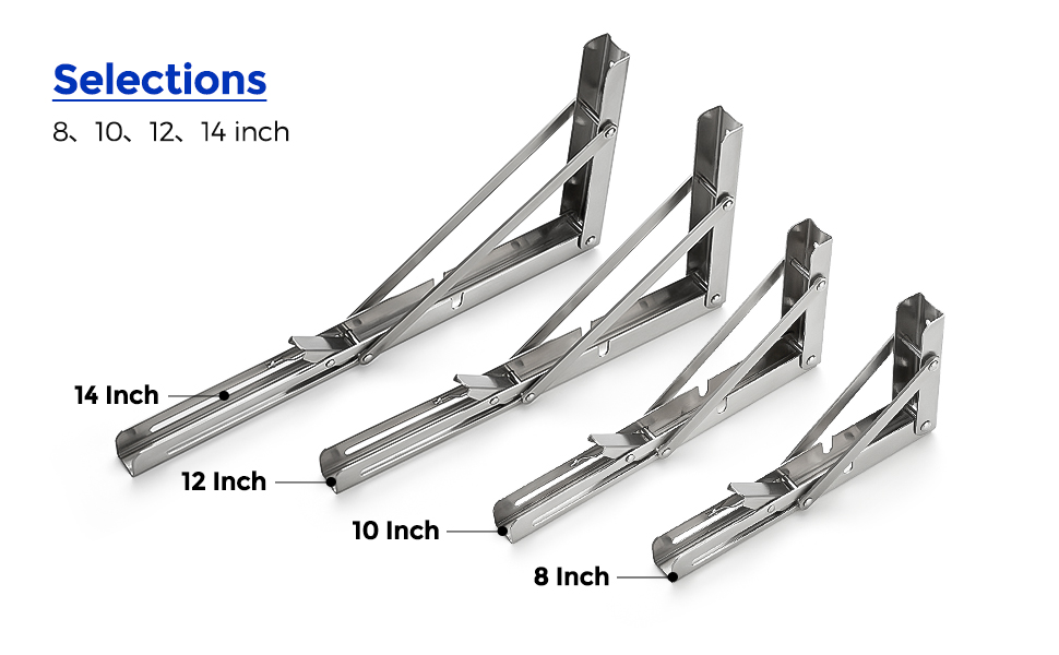 Ravinte Folding Shelf Brackets Heavy Duty Shelf Brackets