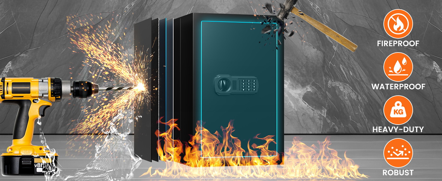 Large Fireproof Safe Box for Home Use