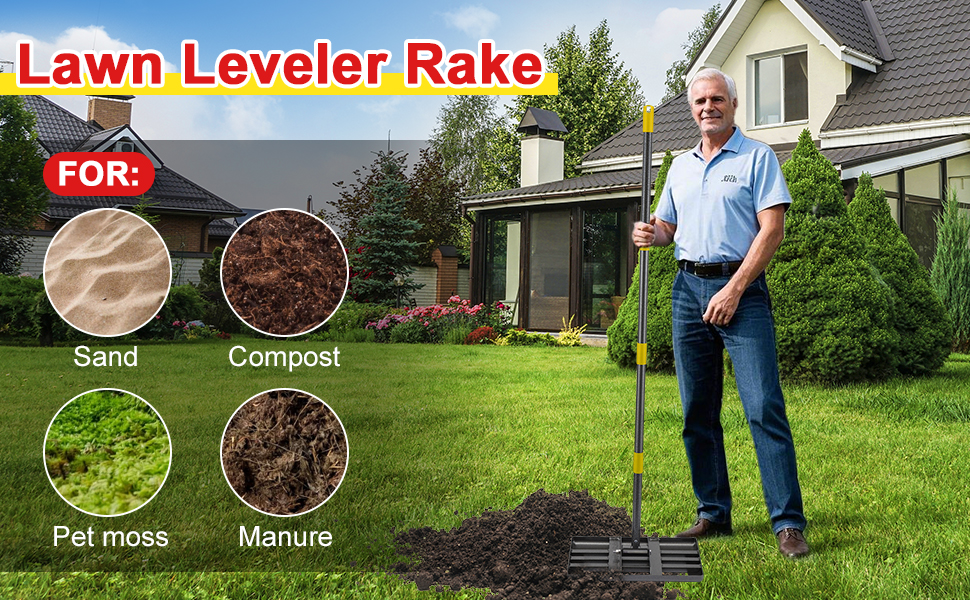lawn leveling rake