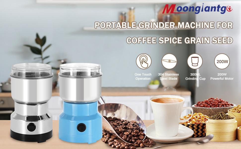 Moongiantgo Portable Grain Mill Electric Grinder Multifunction Smash