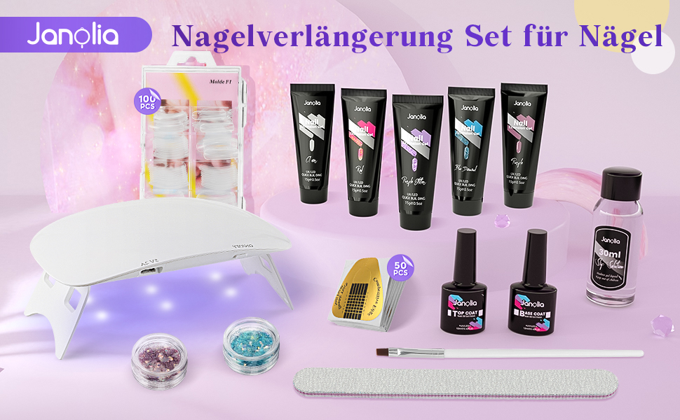 Janolia Nagelverlängerung Kit für Nägel