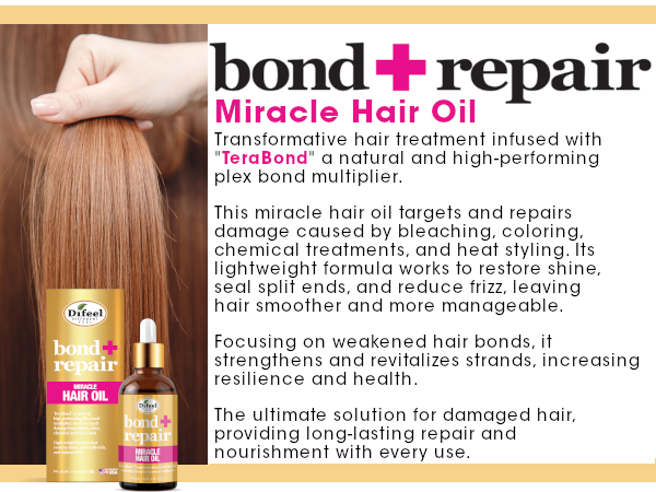 Amazon.com: Difeel Bond & Repair Miracle Hair Oil 1.65 oz