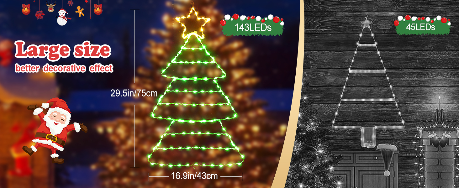 Marchpower Christmas Window Lights, Foldable Christmas