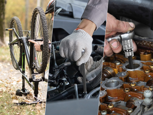 アレン 2点セット Reniteco 19-Piece 3/8 Inch Drive Extra Long Allen Hex Bit