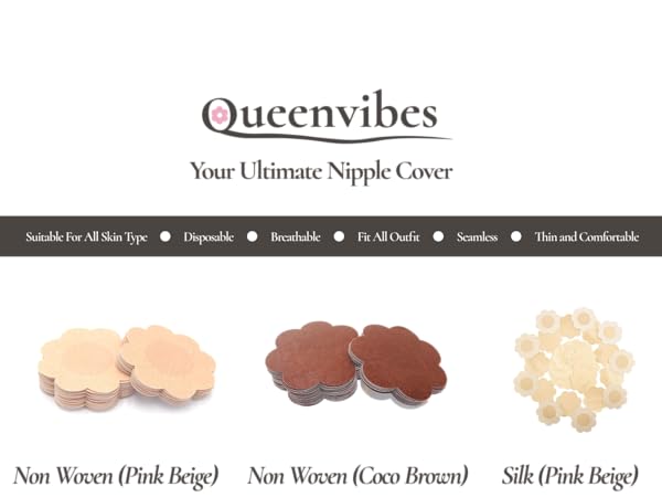 QueenVibes 40 Pieces Breast Covers Nipple Cover Pasties