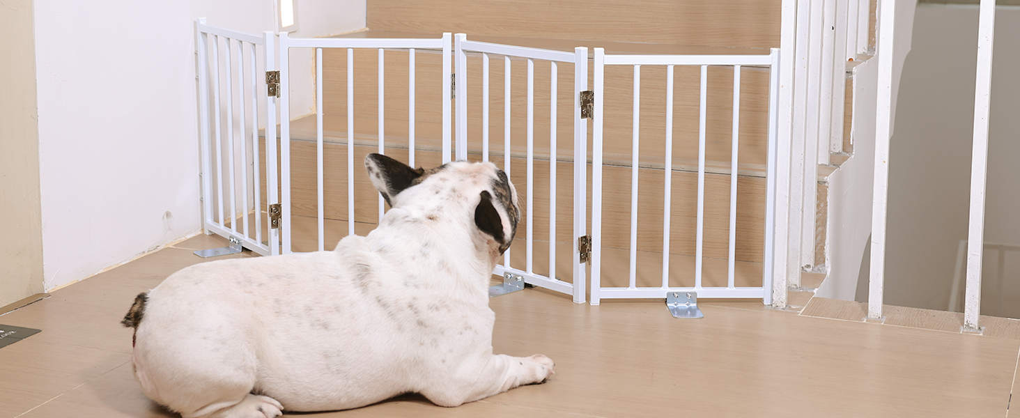 free standing small dog gate short indoor folding puppy fence foldable pet