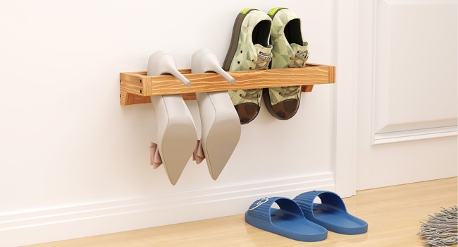 wall mount shoe rack 
