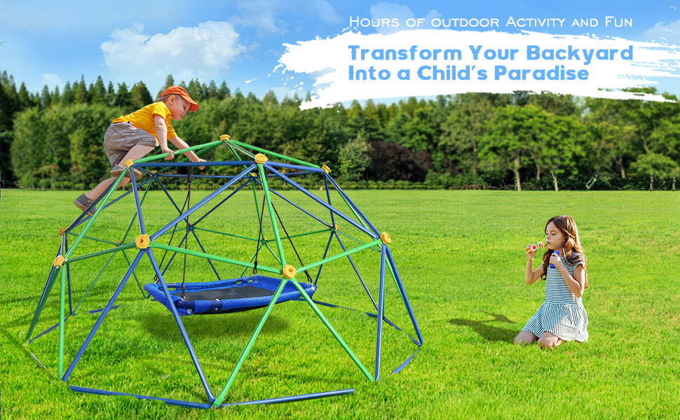 JYGOPLA 10FT Climbing Dome, Geometric Dome Climber