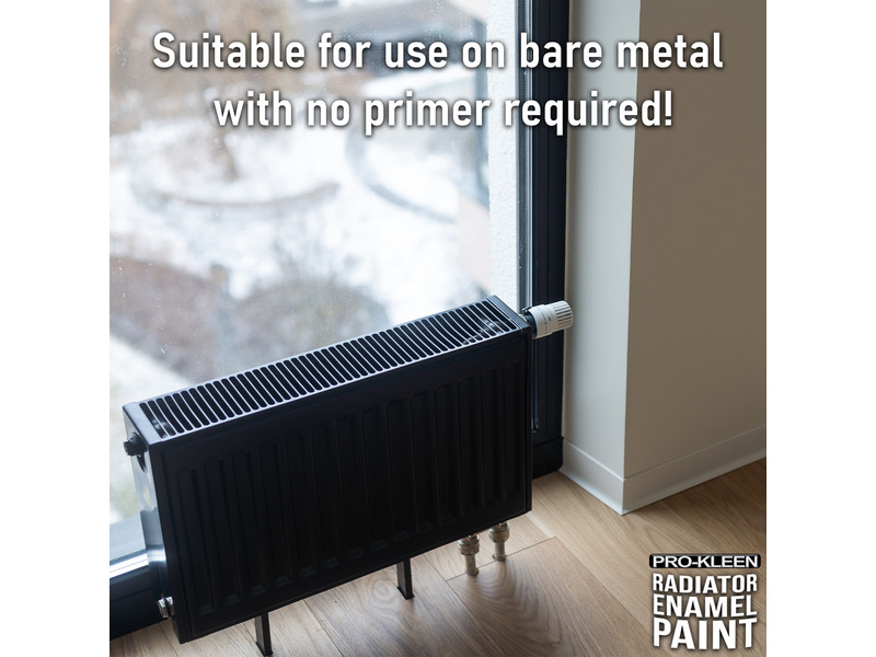 ProKleen Radiator Enamel Spray Paint Black Satin 400ml Heat