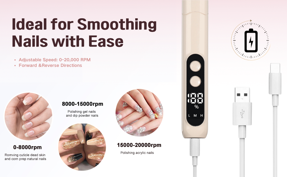 Manicure Pedicure Tools Polishing Set