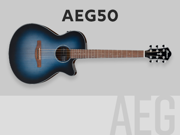 Amazon.com: Ibanez AEG50 Acoustic-Electric Guitar - Indigo