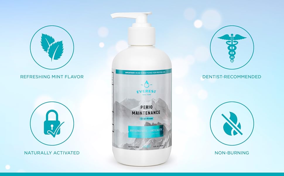 bottle of mouthwash for gingivitis and gum disease