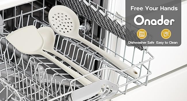 silicone cooking utensils set dishwasher safe
