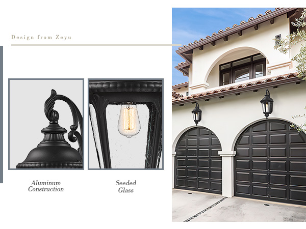 zeyu Large Outdoor Wall Light Fixtures, 28 Inch Modern