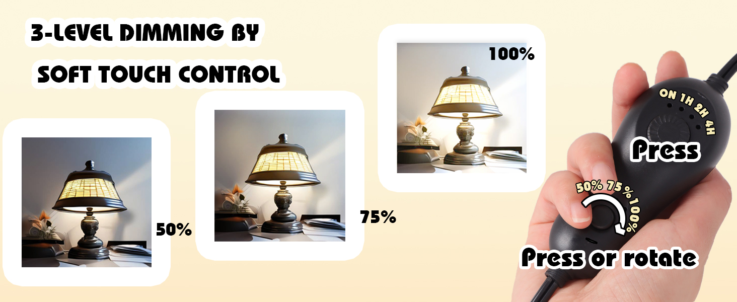 Leymays Plug in Dimmer, Upgrade Lamp Dimmer Switch, Timer