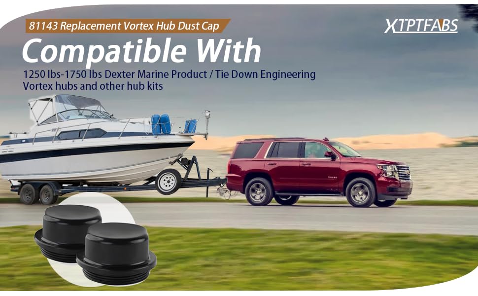 XTPTFABS 81143 Hub Dust Caps Compatible With Dexter Vortex