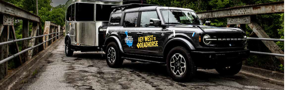 The Ford Bronco used in America's Greatest Road Trip