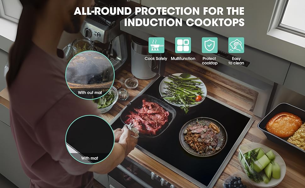 Induction Hob Protector 61x53cm, Cooktop Scratch Protector