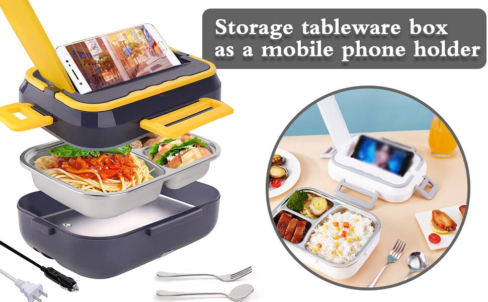 Raincol Electric Lunch Box, 1.5L Portable Food Warmer Heater with 304