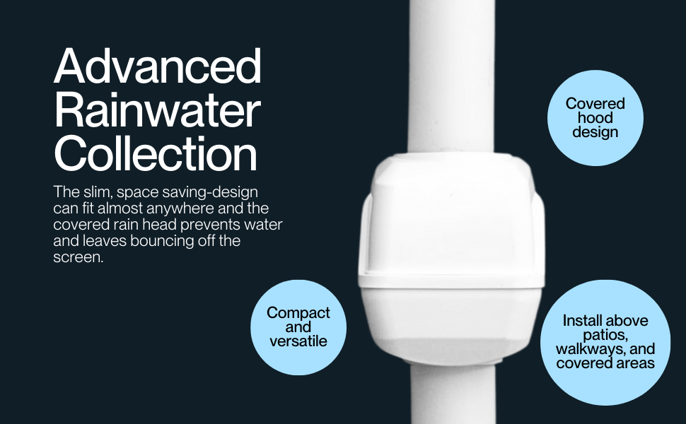 Rain Harvesting Leaf Eater Advanced with Hood Downspout