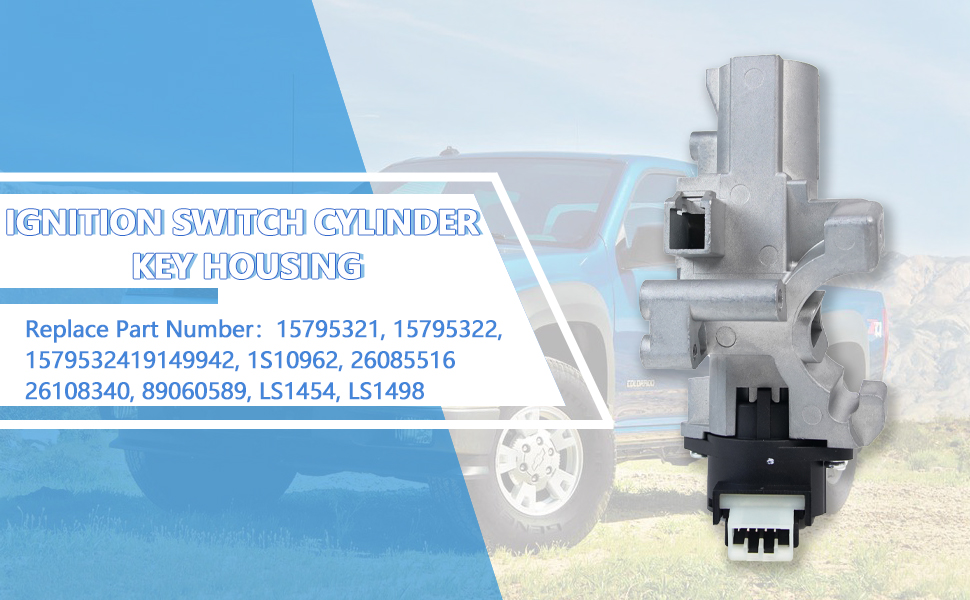 Dilomber Ignition Lock Switch Cylinder Key Housing with Passlock Sensor Fit for