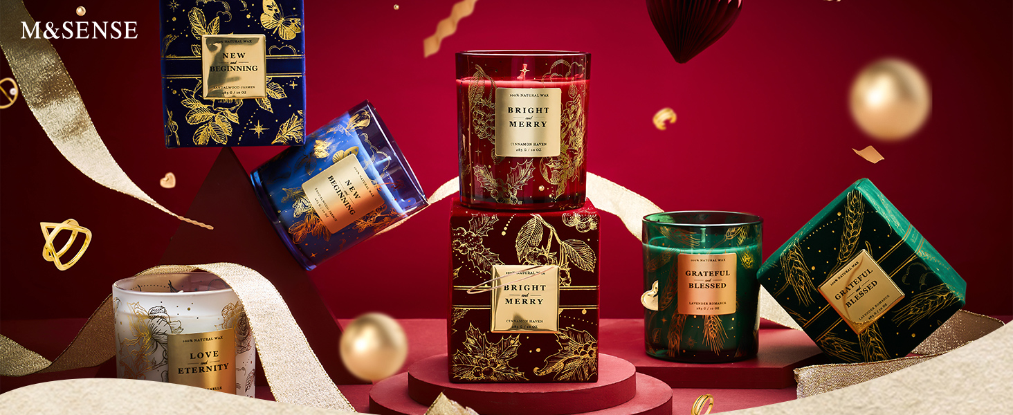 scented candle chirsmas holiday season