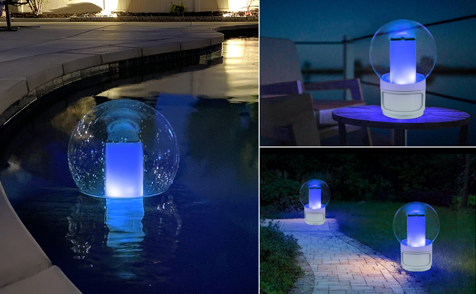 LanBlu Pool Chlorine Floater,Solar Flame Pool Chlorine