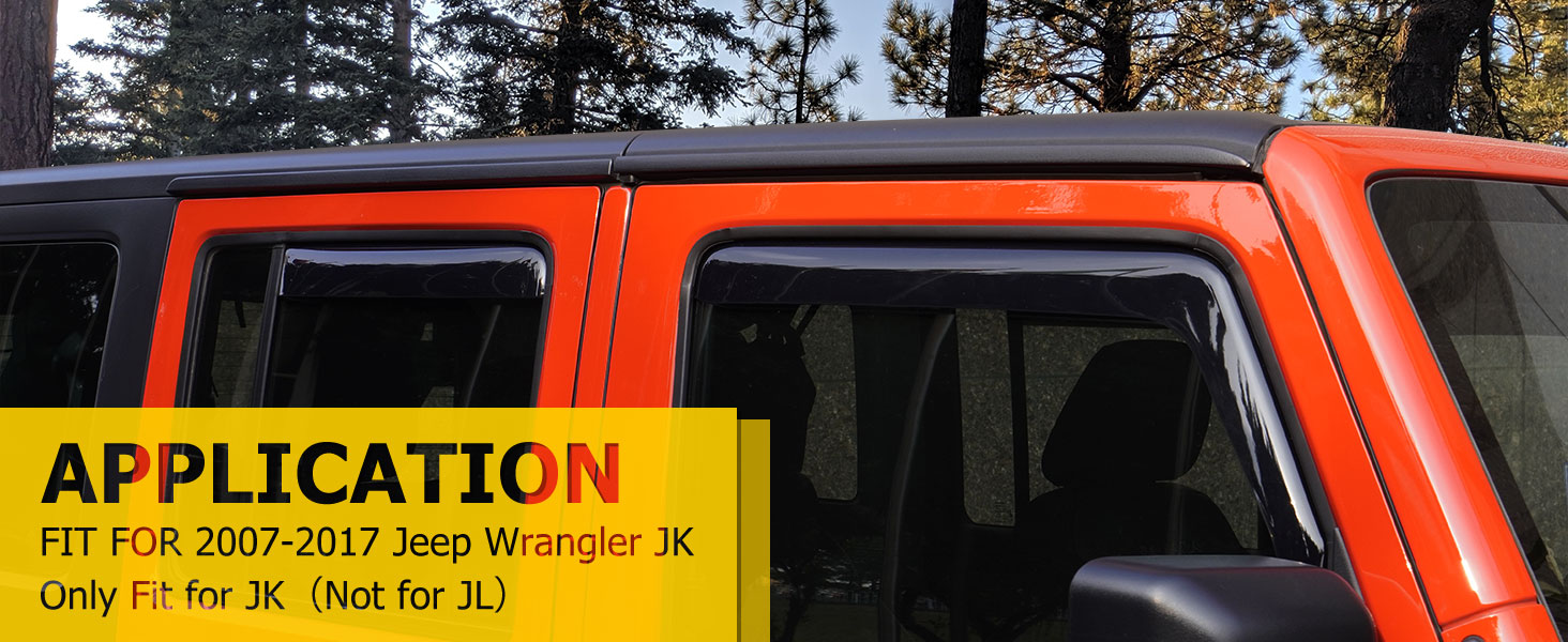 AUXMART 4Pcs Side Window Deflector Wind Rain Shade Visor